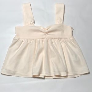 Adorable cream colored bustier flowy crop top